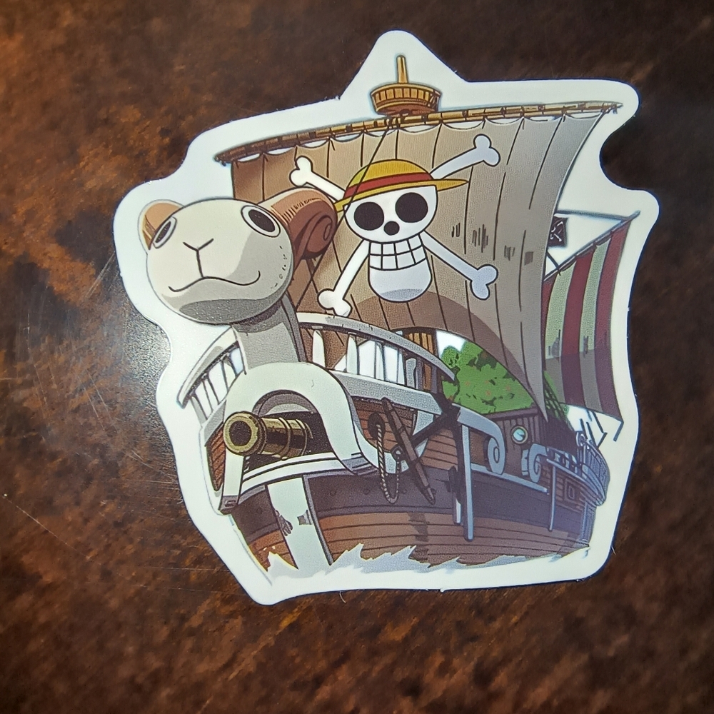 One Piece Thousand Sunny Ship Vinyl Sticker - Multicolor